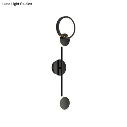 Aplique de pared LED contemporáneo DecorBites™ con diseño redondo metálico - Negro, 2/3/4 luces