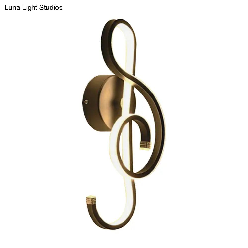 DecorBites™ DecorBites™ Contemporary LED Wall Sconce Light with Twisted Acrylic Shade - Bedside Lighting (White/Black/Coffee) - Warm/White Light