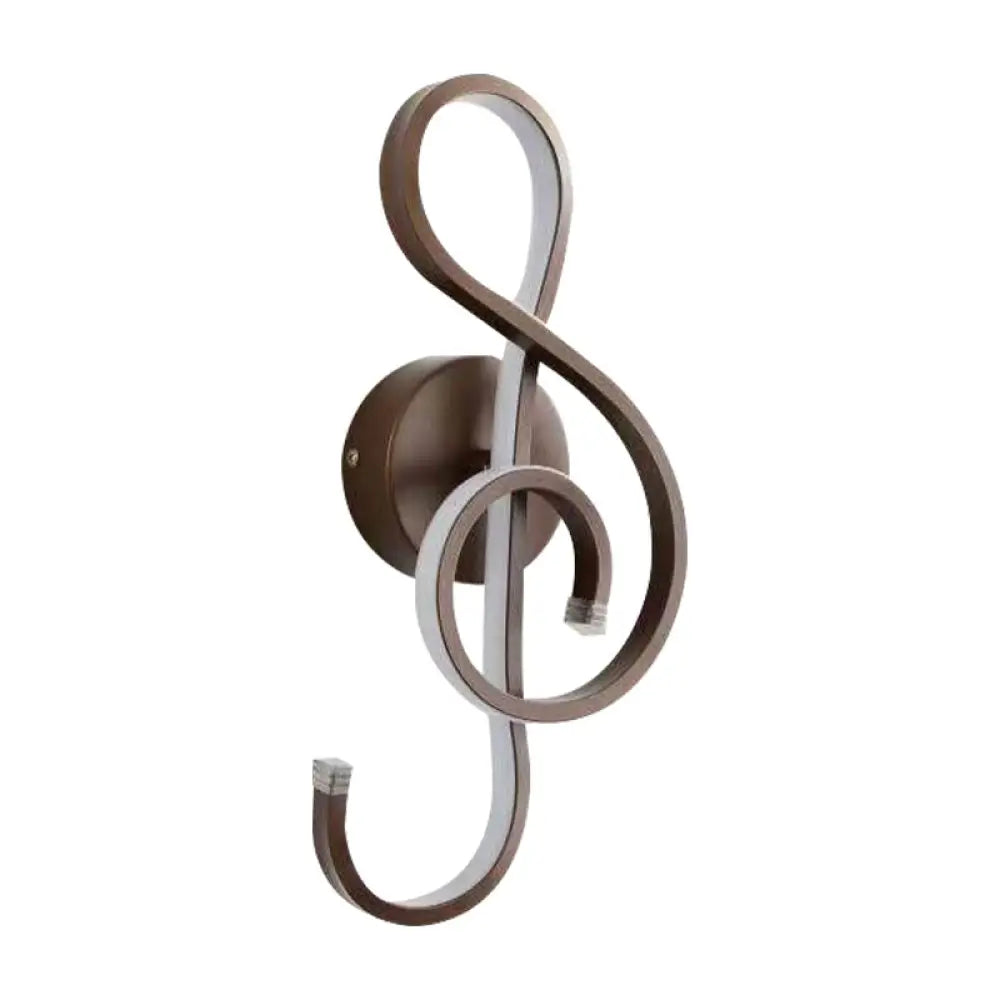 DecorBites™ DecorBites™ Contemporary LED Wall Sconce Light with Twisted Acrylic Shade - Bedside Lighting (White/Black/Coffee) - Warm/White Light