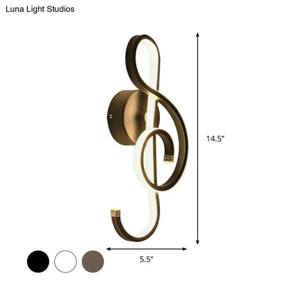 DecorBites™ DecorBites™ Contemporary LED Wall Sconce Light with Twisted Acrylic Shade - Bedside Lighting (White/Black/Coffee) - Warm/White Light