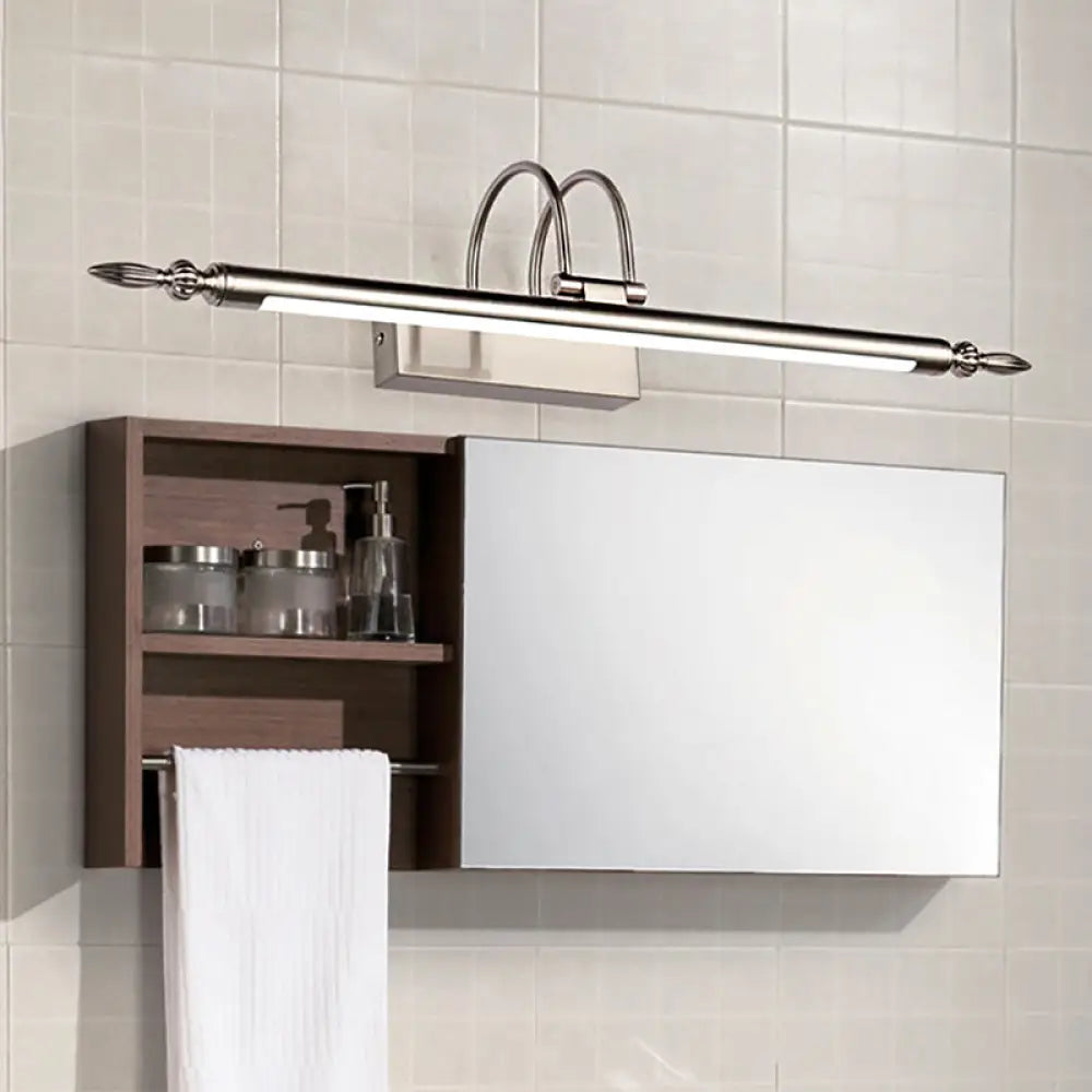 Aplique de pared LED contemporáneo DecorBites™ - Diseño delgado de metal, 22"/26"/30" de ancho, acabado en latón/níquel, luz blanca/cálida