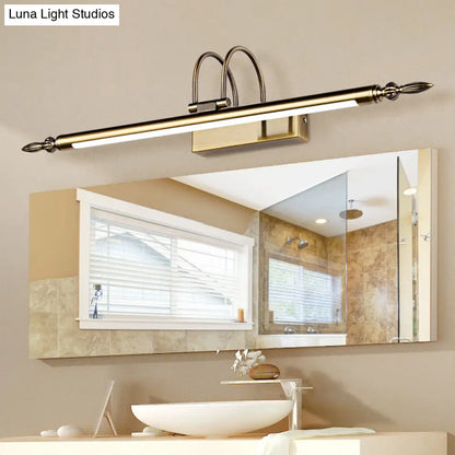 Aplique de pared LED contemporáneo DecorBites™ - Diseño delgado de metal, 22"/26"/30" de ancho, acabado en latón/níquel, luz blanca/cálida