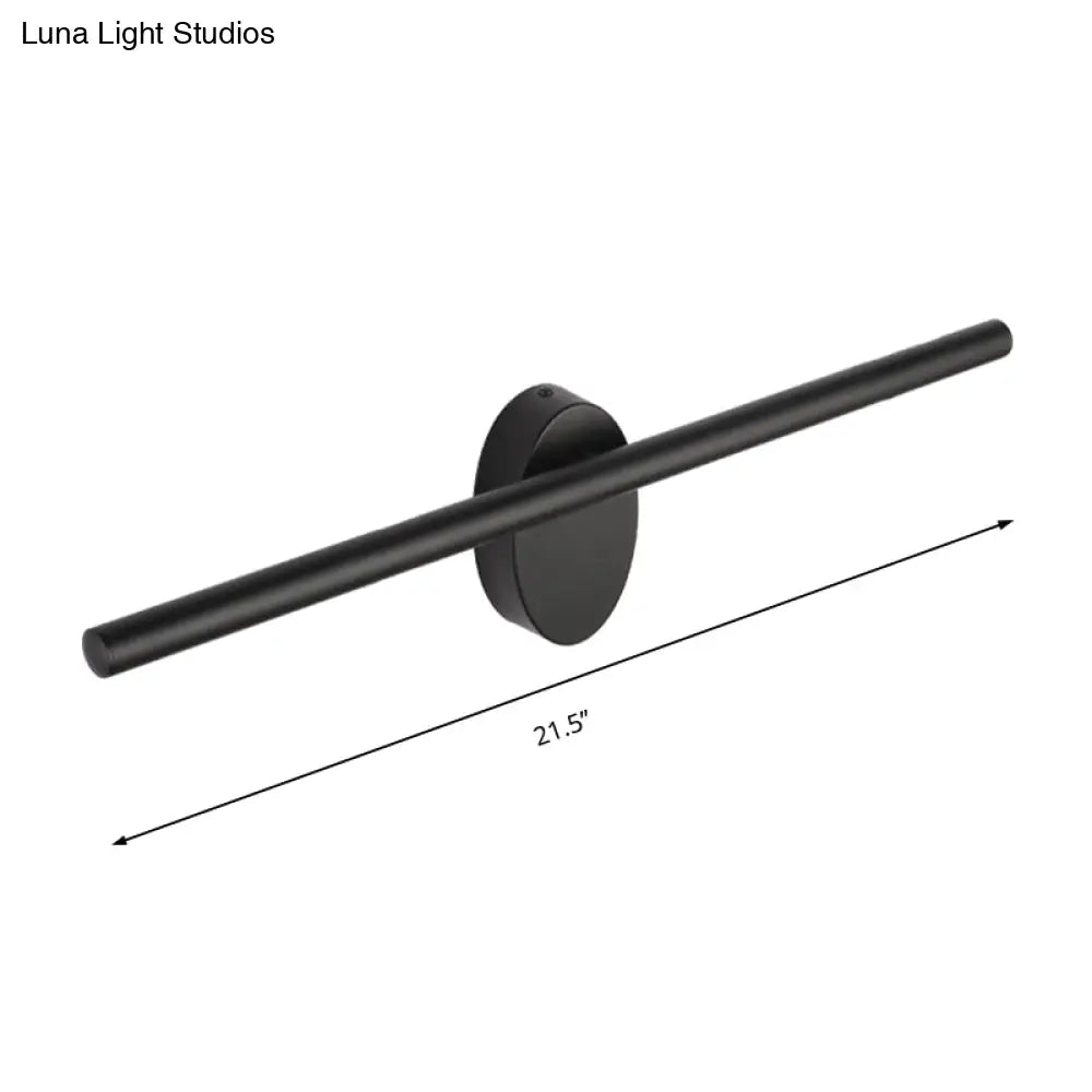 DecorBites™ Contemporary LED Wall Sconce - Slim Metal Design with Natural Light - 21.5"/28"/36" Width - Black Finish for Bedroom Mounting