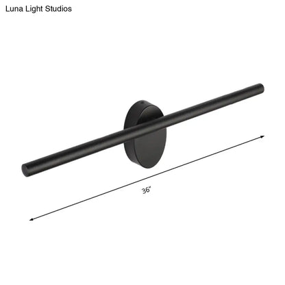 DecorBites™ Contemporary LED Wall Sconce - Slim Metal Design with Natural Light - 21.5"/28"/36" Width - Black Finish for Bedroom Mounting