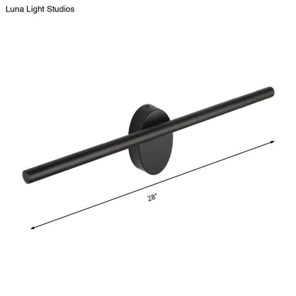 DecorBites™ Contemporary LED Wall Sconce - Slim Metal Design with Natural Light - 21.5"/28"/36" Width - Black Finish for Bedroom Mounting