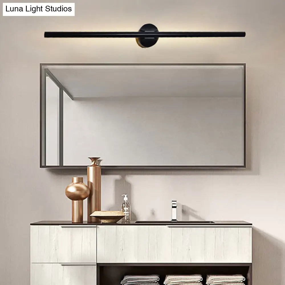 DecorBites™ Contemporary LED Wall Sconce - Slim Metal Design with Natural Light - 21.5"/28"/36" Width - Black Finish for Bedroom Mounting