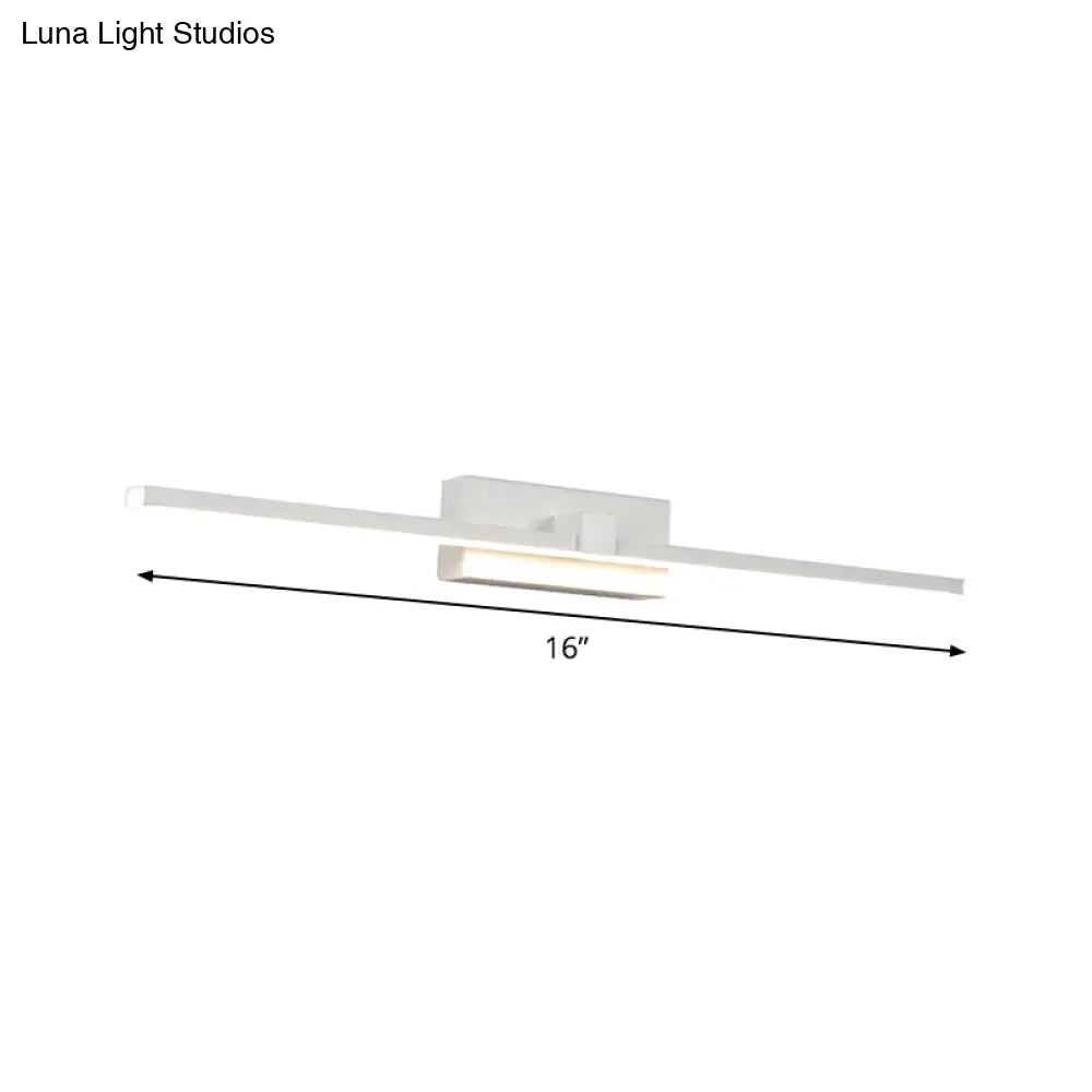 DecorBites™ Contemporary LED Wall Sconce - White Linear Vanity Light Fixture