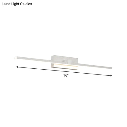 DecorBites™ Contemporary LED Wall Sconce - White Linear Vanity Light Fixture