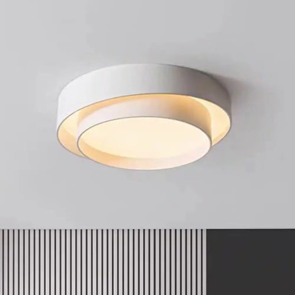 DecorBites™ DecorBites™ Contemporary LED White Bedroom Ceiling Light - Circular Acrylic Flush Mount