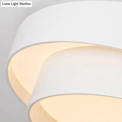 DecorBites™ DecorBites™ Contemporary LED White Bedroom Ceiling Light - Circular Acrylic Flush Mount