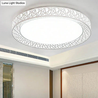 DecorBites™ Contemporary LED White Flush Mount Lamp for Bedroom - 15"/19"/23" Wide Ring Acrylic Flush Lighting Fixture