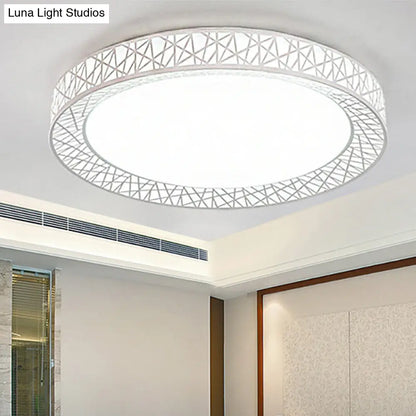 DecorBites™ Contemporary LED White Flush Mount Lamp for Bedroom - 15"/19"/23" Wide Ring Acrylic Flush Lighting Fixture