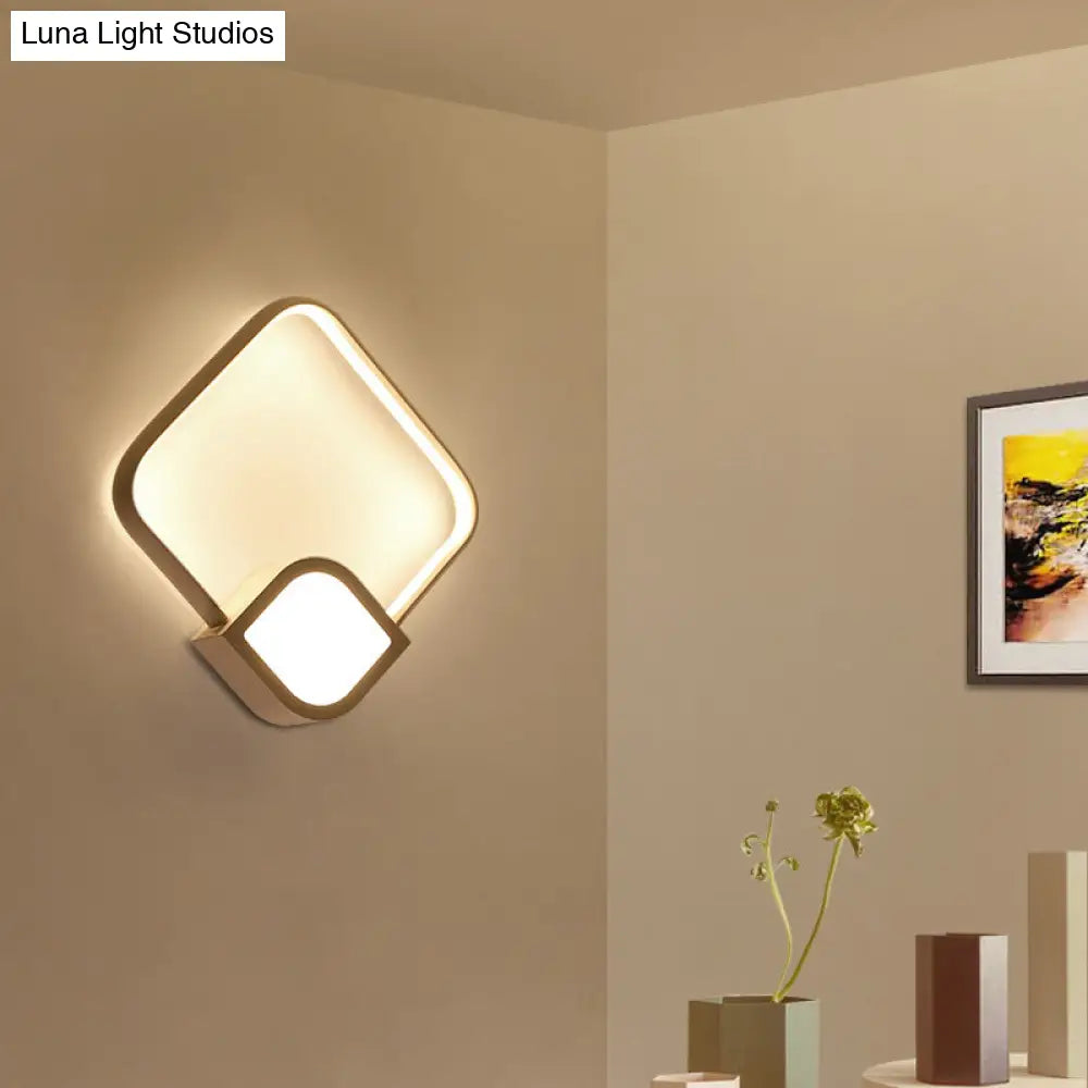 Aplique de pared LED blanco contemporáneo DecorBites™ para sala de estar