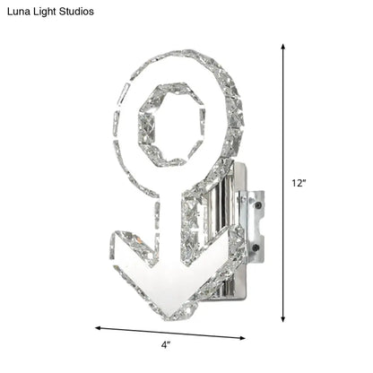 Lámpara de pared DecorBites™ con diseño contemporáneo masculino - Iluminación LED para pasillo con bloques de cristal en acero inoxidable - Luz cálida/blanca