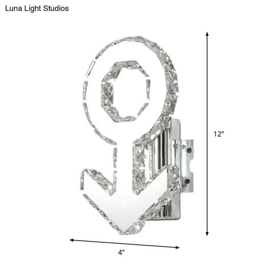 Lámpara de pared DecorBites™ con diseño contemporáneo masculino - Iluminación LED para pasillo con bloques de cristal en acero inoxidable - Luz cálida/blanca