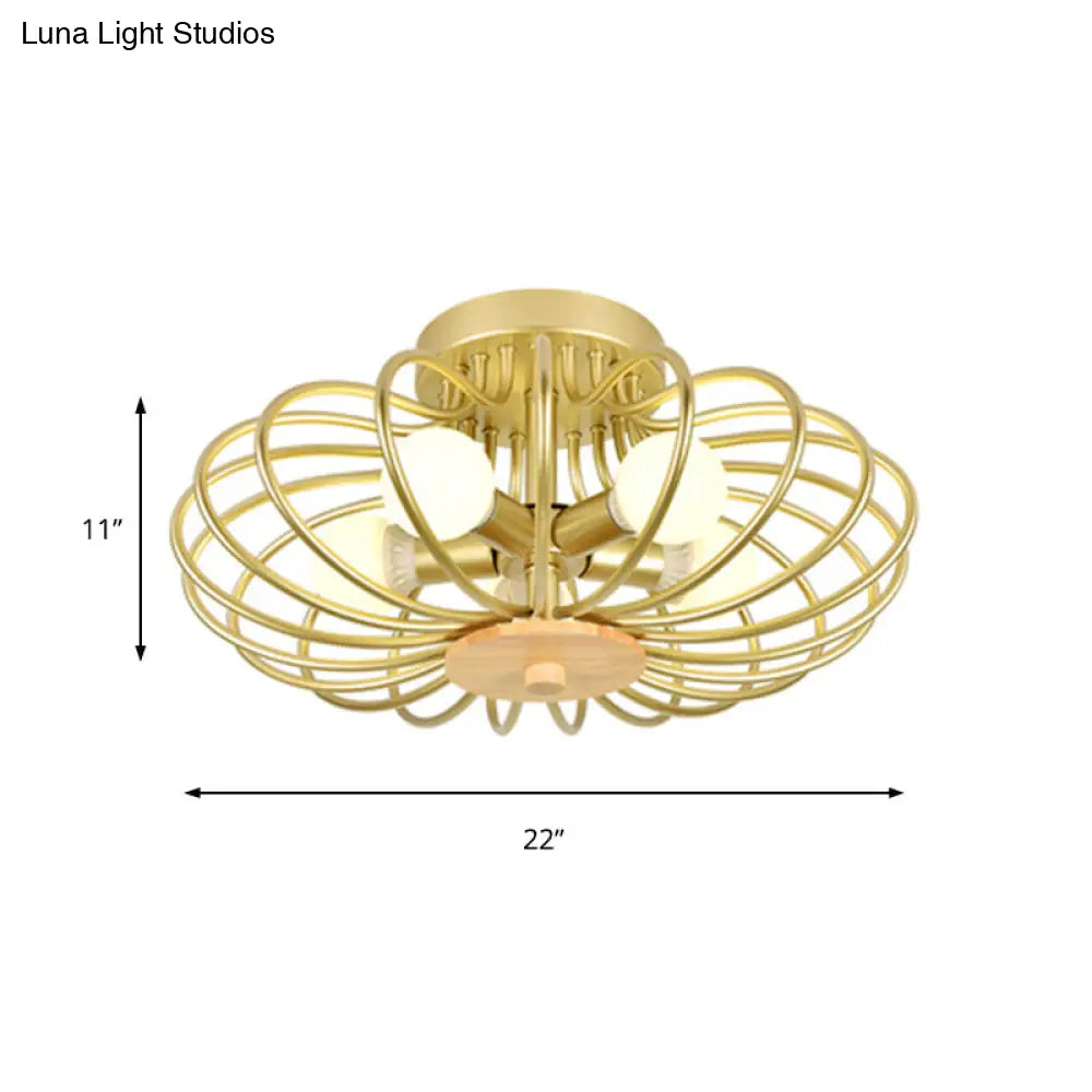 Lámpara de techo empotrada DecorBites™ Contemporary Melon en color dorado: perfecta para pasillos.