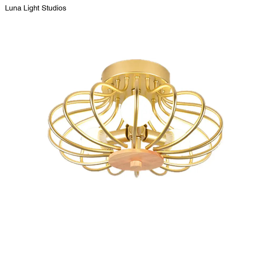 Lámpara de techo empotrada DecorBites™ Contemporary Melon en color dorado: perfecta para pasillos.