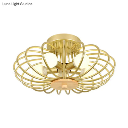 Lámpara de techo empotrada DecorBites™ Contemporary Melon en color dorado: perfecta para pasillos.