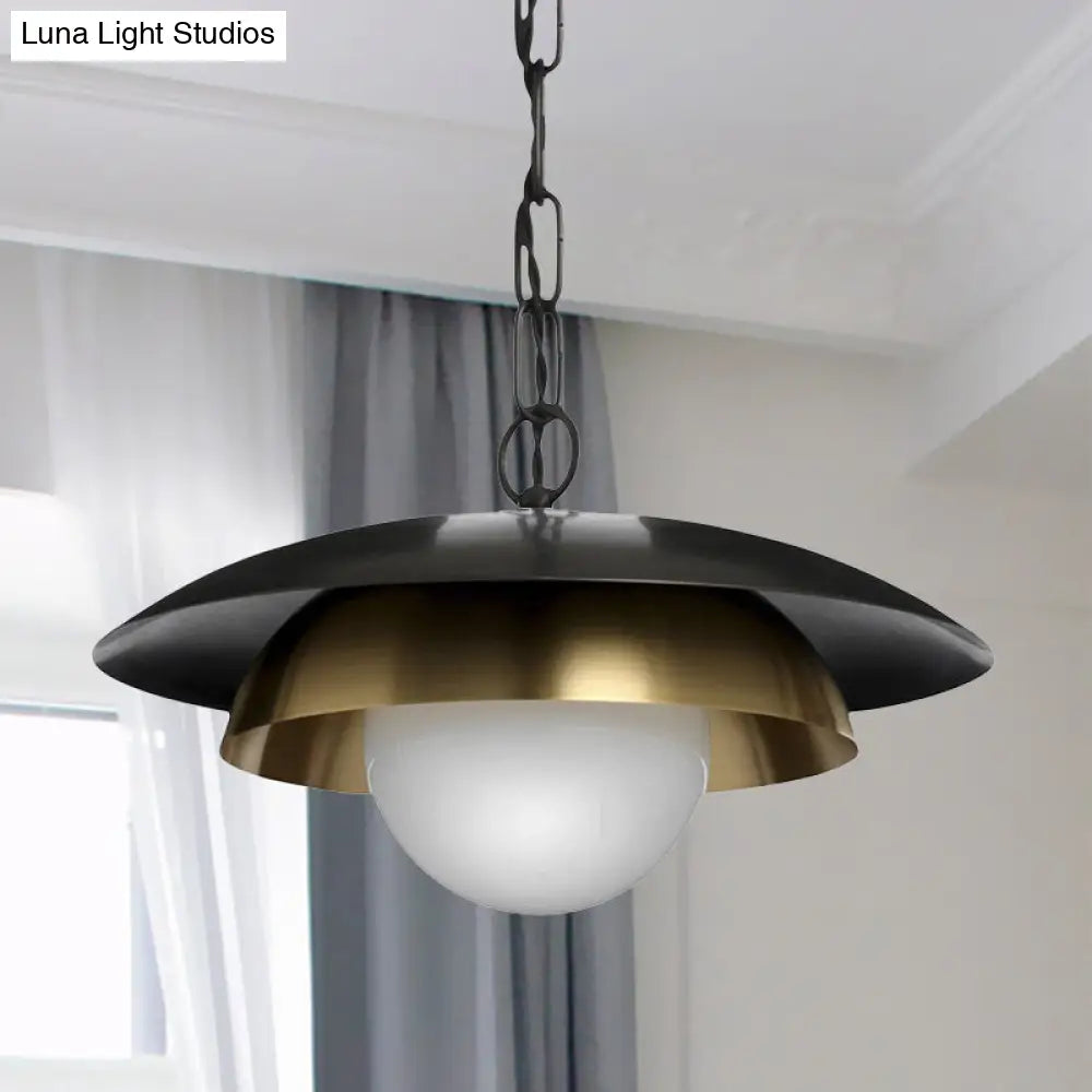 Contemporary Metal Ball Ceiling Lamp with 1 Brass Head for Porch Lighting