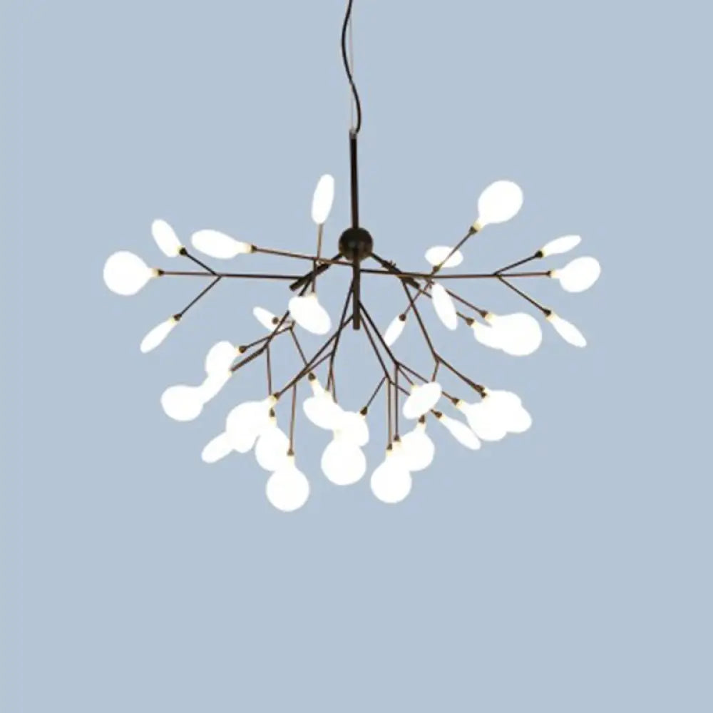 Contemporary Metal Branch Pendant Light with LED Suspension