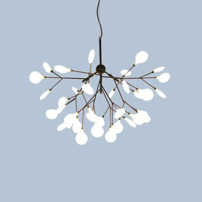 Contemporary Metal Branch Pendant Light with LED Suspension