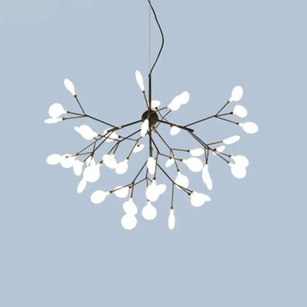 Contemporary Metal Branch Pendant Light with LED Suspension