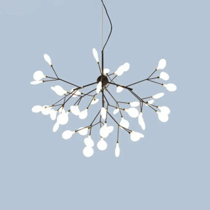 Contemporary Metal Branch Pendant Light with LED Suspension