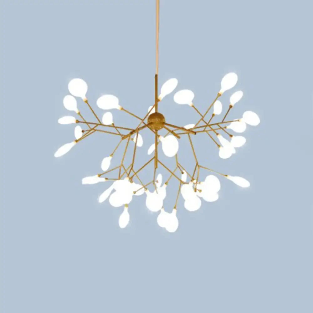 Contemporary Metal Branch Pendant Light with LED Suspension