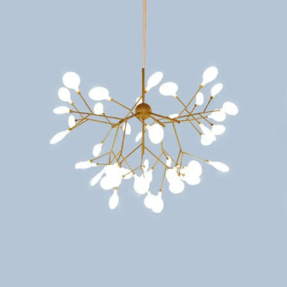 Contemporary Metal Branch Pendant Light with LED Suspension