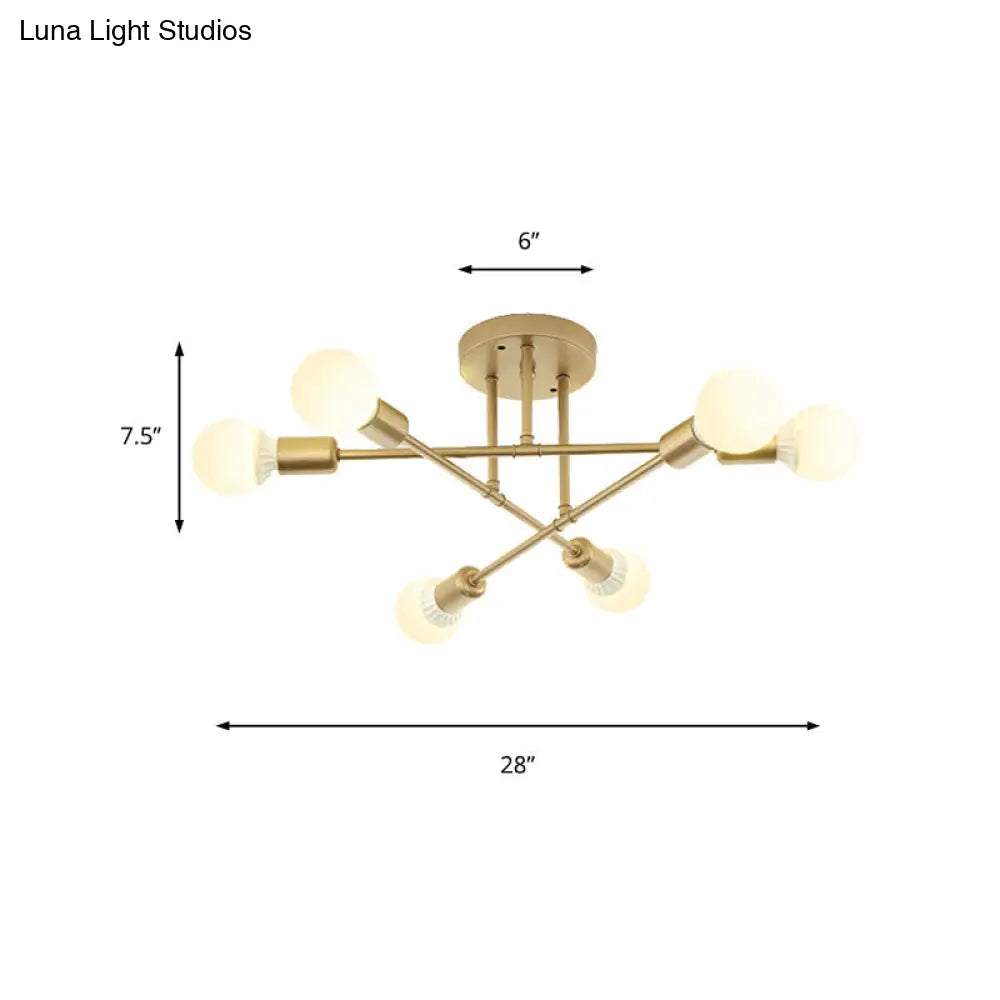 Lámpara de techo contemporánea de metal DecorBites™ para salas de estar de librerías