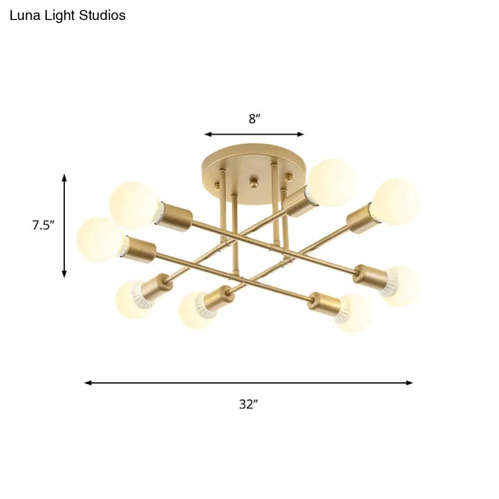 Lámpara de techo contemporánea de metal DecorBites™ para salas de estar de librerías