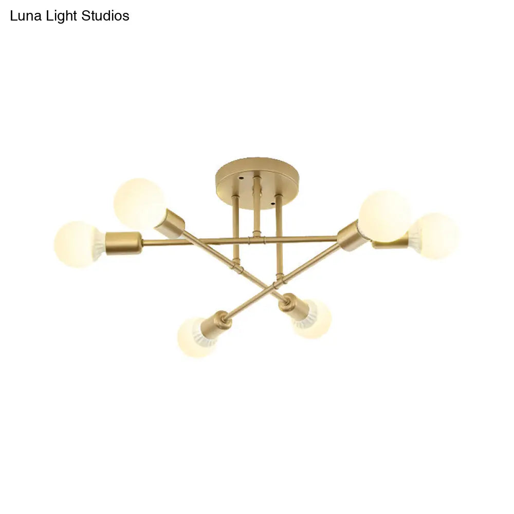 Lámpara de techo contemporánea de metal DecorBites™ para salas de estar de librerías