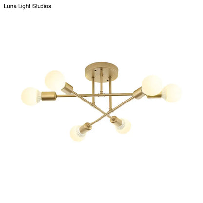 Lámpara de techo contemporánea de metal DecorBites™ para salas de estar de librerías