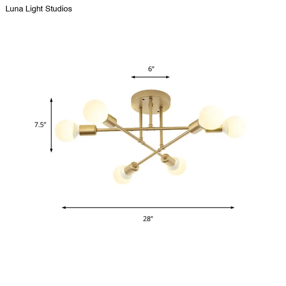 Lámpara de techo contemporánea de metal DecorBites™ para salas de estar de librerías