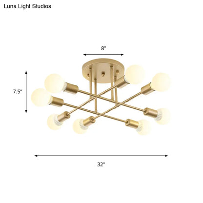 Lámpara de techo contemporánea de metal DecorBites™ para salas de estar de librerías