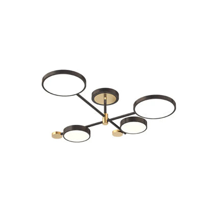 DecorBites™ DecorBites™ Contemporary Metal Circle Chandelier Light Fixtures for Living Room