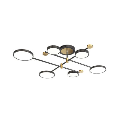 DecorBites™ DecorBites™ Contemporary Metal Circle Chandelier Light Fixtures for Living Room