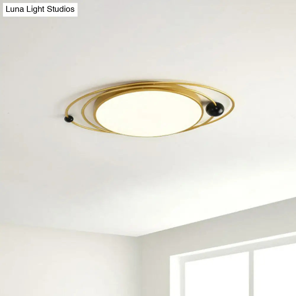 DecorBites™ DecorBites™ Contemporary Metal Flush Ceiling Light - LED Flush Mount Fixture for Living Room