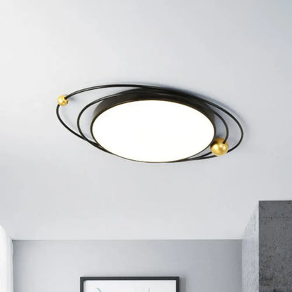 DecorBites™ DecorBites™ Contemporary Metal Flush Ceiling Light - LED Flush Mount Fixture for Living Room