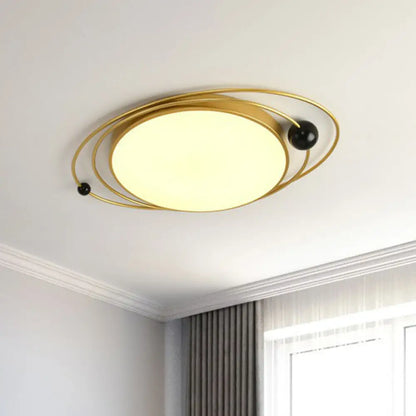 DecorBites™ DecorBites™ Contemporary Metal Flush Ceiling Light - LED Flush Mount Fixture for Living Room