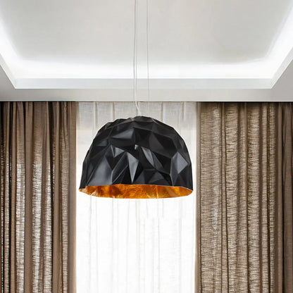 Contemporary Metal Hanging Ceiling Pendant Light in Black/White