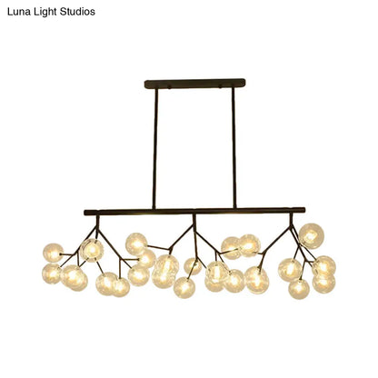 Lámpara de araña colgante contemporánea de metal DecorBites™ con acabado negro - 27 Bubbles Island Lighting