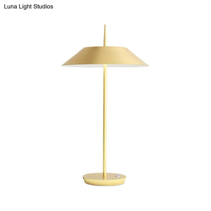 Contemporary Metal LED Cone Table Lamp - Black/White/Gold - Ideal for Living Room