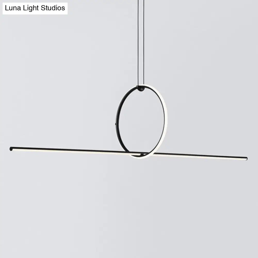 Lámpara colgante LED contemporánea de metal DecorBites™ para oficinas - Negra