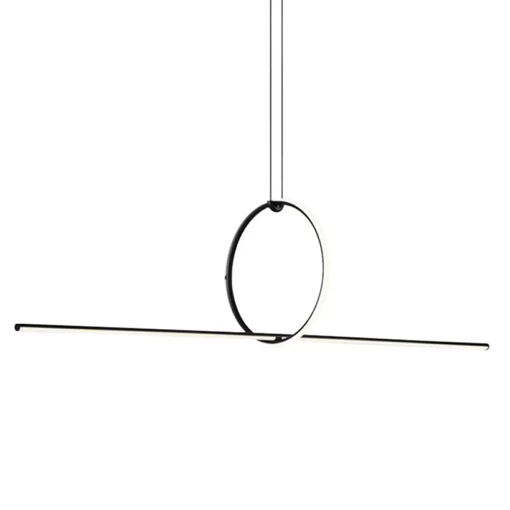 Lámpara colgante LED contemporánea de metal DecorBites™ para oficinas - Negra