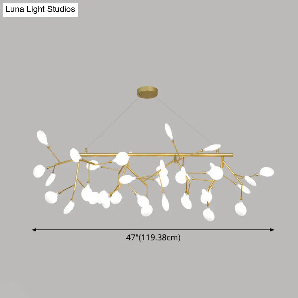 ديكوربايتس™ إضاءة معدنية معاصرة معلقة مع مظلة دائرية لغرفة النوم - تصميم فرع الجزيرة