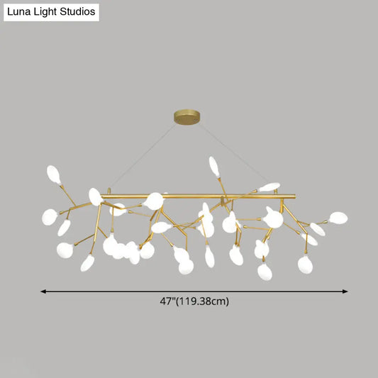 Lámpara colgante contemporánea de metal DecorBites™ con dosel redondo para dormitorio - Diseño Island Branch