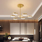 Contemporary Metal Starburst Chandelier: Elegant Hanging Lamp for Living Room