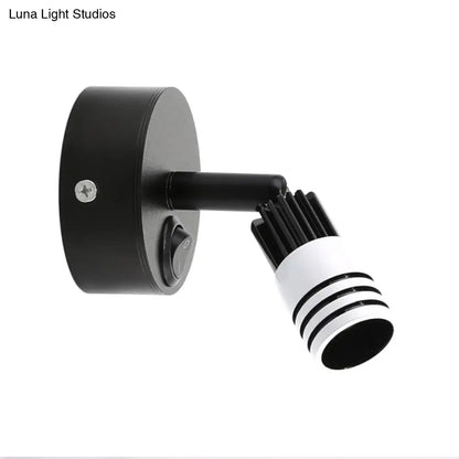 Aplique de pared LED contemporáneo DecorBites™ de metal en blanco y negro - Luz cálida/blanca