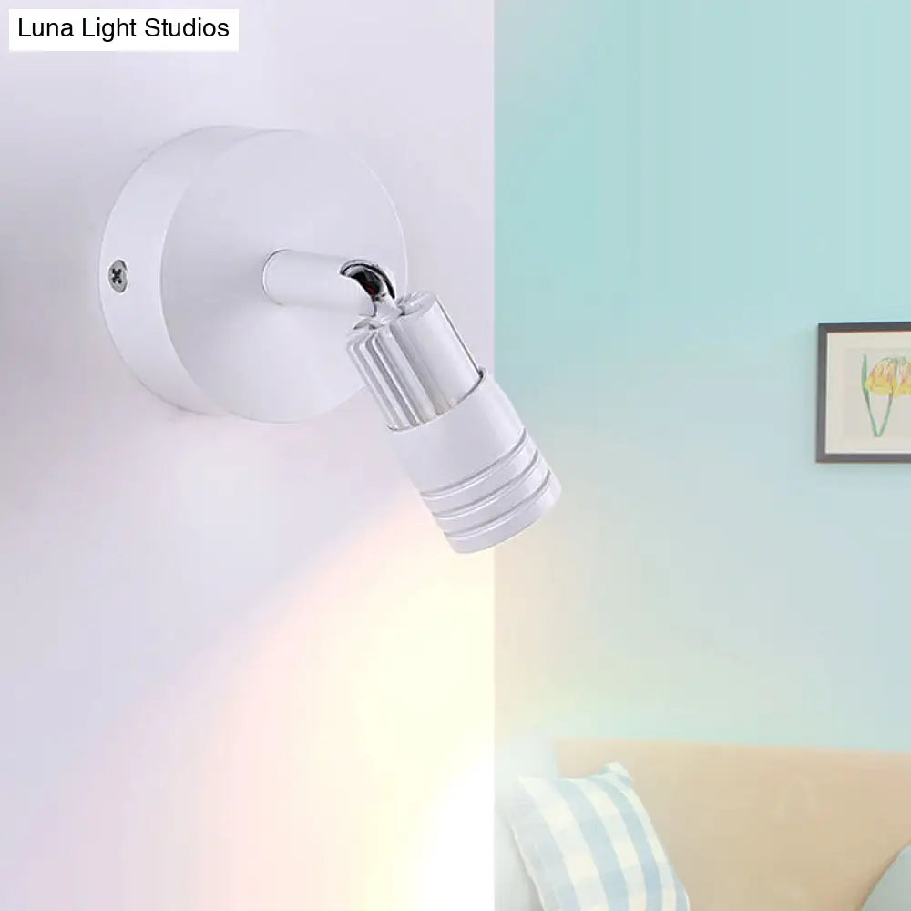 Aplique de pared LED contemporáneo DecorBites™ de metal en blanco y negro - Luz cálida/blanca